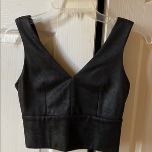Papaya black crop top